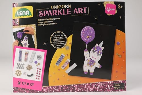 Lena 42724 Sparkle Art Unicorn, Faltschachtel, Mehrfarbig von Lena