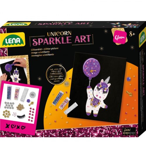 Lena 42724 Sparkle Art Unicorn, Faltschachtel, Mehrfarbig von Lena