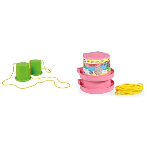 Lena 61408 Kinder Topfstelzen, Grün & 61412DF Hufeisen Stelzen, Topfstelzen Hufe, Laufdosen ca. 13 cm Lena 61408 Kinder Topfstelzen, Grün & 61412DF Hufeisen Stelzen, Topfstelzen Hufe, Laufdosen ca. 13 cm von Lena