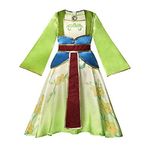 Lengender Prinzessin Mulan Kleid Kind Mädchen Kostüm (Dress C, 110) von Lengender