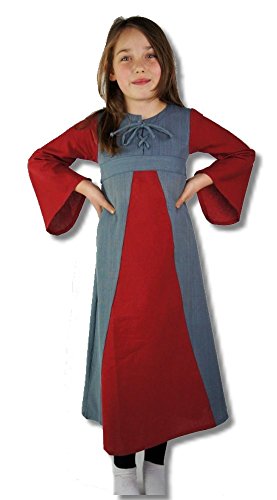 Leonardo Carbone Mittelalter Kleider kleine Maid - Kinder Marktkleid - Kinder Freya XS/rot/Natur von Leonardo Carbone