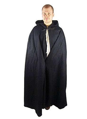 Leonardo Carbone Mittelalter Markt Umhang - Unisex Erasmus schwarz von Leonardo Carbone