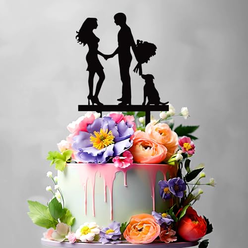 LOVE - Cake Topper - Blumenstecker - Tortenstecker personalisiert in 7 Farbe Aus MDF Holz Tortenaufleger - Tortenfigur, Kuchen Deko - Blumen Deko (#R4) von Leongeschenke