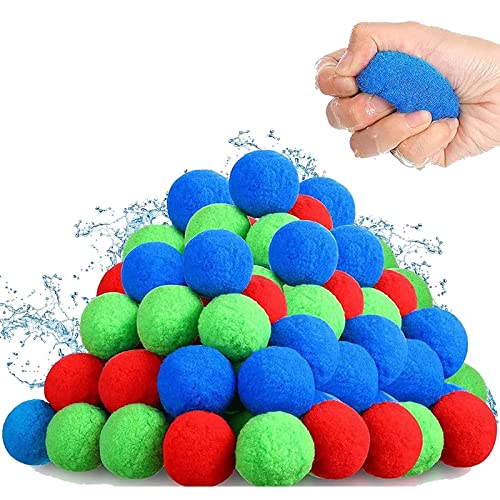 Wasserbomben Wiederverwendbar, 30 Stück Splash Ball, Wasserbälle, Kinder-Erwachsenen-Wasserball-Set, Wiederbefüllbare Wasserbomben für Wasserspielzeug Kinder Outdoor, Pool Spielzeug, Strandspielzeug von Leonshco