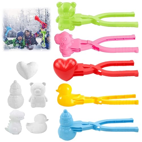 Schneeballzange, 5 Stück Schneeball Former, Schneespielzeug Kinder Schneeball Zange, Snow Toys Schneeballformer, Winter Outdoor Spielzeug Snowball Maker, Damit Kinder Im Schnee Spielen Können (A) von Leonshco