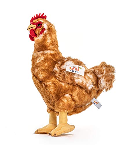 Uni-Toys - Henne braun - 37 cm (Höhe) - Plüsch-Huhn, Vogel - Plüschtier, Kuscheltier von Uni-Toys