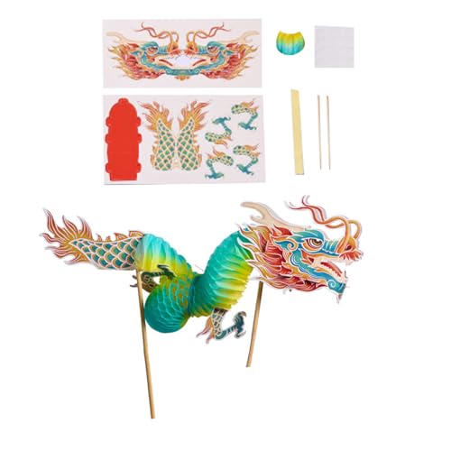 3D Chinese Papierpuppenpuppen Tanz Dragon Assembly Spielzeugset Für Kinder Teenager Erwachsene Interaktive 3D Papier Drachen Puppen Bastel Set von Lerpwige