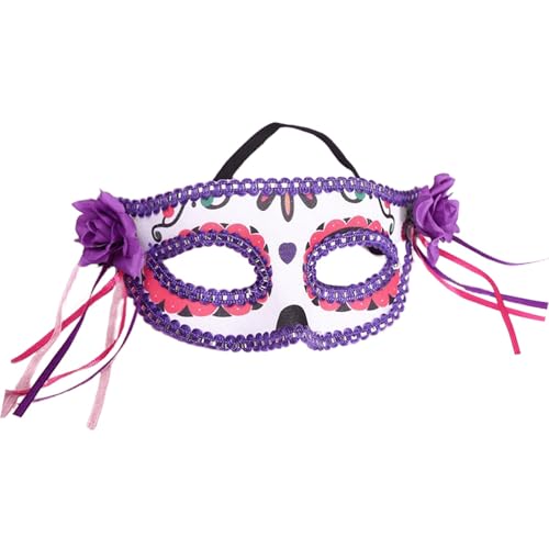 Atmungsaktive Totenkopf-Party für Halloween-Feiern, verstellbarer Riemen, künstlerisches Blumendesign, Kostümzubehör, detailliertes Partyzubehör Atmungsaktive Totenkopf-Party für Halloween-Feiern, verstellbarer Riemen, künstlerisches Blumendesign, Kostümzubehör, detailliertes Partyzubehör von Lerpwige