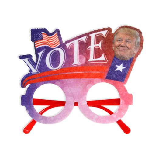 Lerpwige 2024 US-Wahlbrille für Party-Dekorationen, unterstützt politische Patriotik-Enthusiasten von Lerpwige
