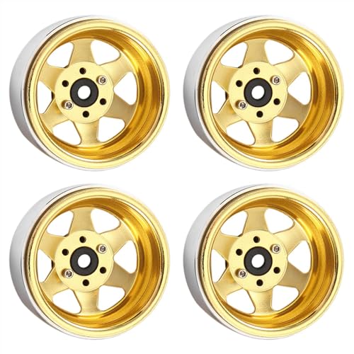 Lerpwige 4pcs/Set 5 Slot Metall Wheel Wheel Felgen Crawler Wheel Felgen Für Fernbedienung Modifizierte Fernbedienung Crawler Upgrade Lieferungen von Lerpwige