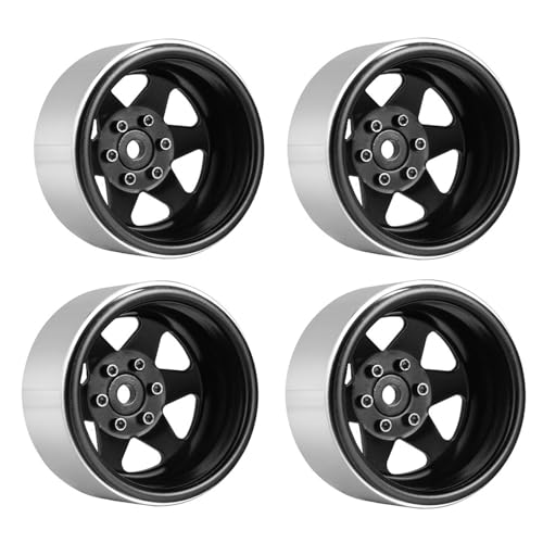 Lerpwige 4pcs/Set 5 Slot Metall Wheel Wheel Felgen Crawler Wheel Felgen Für Fernbedienung Modifizierte Fernbedienung Crawler Upgrade Lieferungen von Lerpwige