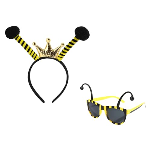 Lerpwige Bienenkostüm-Set für Kinder und Erwachsene, Bienenkostüm, Stirnband, Brille für Halloween, Cosplay, Party, Requisiten, Halloween, Cosplay-Party Lerpwige Bienenkostüm-Set für Kinder und Erwachsene, Bienenkostüm, Stirnband, Brille für Halloween, Cosplay, Party, Requisiten, Halloween, Cosplay-Party von Lerpwige