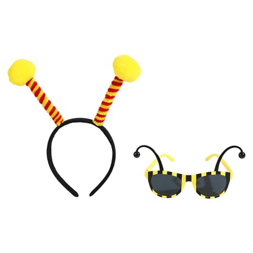 Lerpwige Bienenkostüm-Set für Kinder und Erwachsene, Bienenkostüm, Stirnband, Brille für Halloween, Cosplay, Party, Requisiten, Halloween, Cosplay-Party Lerpwige Bienenkostüm-Set für Kinder und Erwachsene, Bienenkostüm, Stirnband, Brille für Halloween, Cosplay, Party, Requisiten, Halloween, Cosplay-Party von Lerpwige