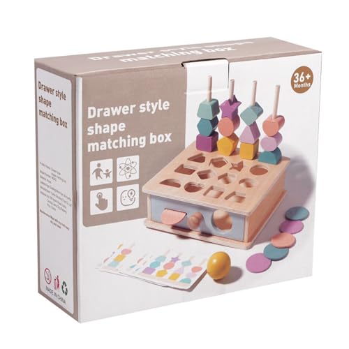 Lerpwige Bildungsschubladenform Matching Spielspielzeug Für Kinder Handkoordination Holzfäden Und Stapelblock Set Logisches Denken Lerpwige Bildungsschubladenform Matching Spielspielzeug Für Kinder Handkoordination Holzfäden Und Stapelblock Set Logisches Denken von Lerpwige