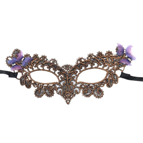Lerpwige Damen-Maskenmaske mit Strasssteinen, Ball, Abschlussball, Venezianerparty, halbes Gesicht, Spitze, Augenmaske für Damen Lerpwige Damen-Maskenmaske mit Strasssteinen, Ball, Abschlussball, Venezianerparty, halbes Gesicht, Spitze, Augenmaske für Damen von Lerpwige