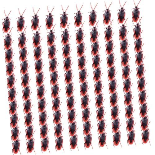 Lerpwige Halloween Roach Cockroach Toy 100 Pieces Für Halloween Dark Craft Und Streich Decors Halloween Celebration Toy von Lerpwige