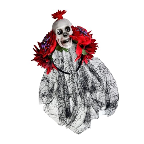 Lerpwige Punk Spitze Spinnennetz Haarband mit Harz Skelett Rose Designs für Halloween Kostümpartys und Themenveranstaltungen Harz Spinnennetz Stirnbänder für Halloween Lerpwige Punk Spitze Spinnennetz Haarband mit Harz Skelett Rose Designs für Halloween Kostümpartys und Themenveranstaltungen Harz Spinnennetz Stirnbänder für Halloween von Lerpwige