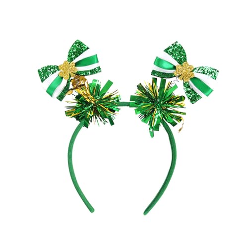 Lerpwige Stpatricks Urlaubsthema Stirnband Für Erwachsene Kinder Alle Alters Slip Shamrock Stirnband Glitzernde Kleebehörer Haoper Für Party von Lerpwige