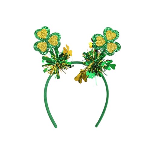 Lerpwige Stpatricks Urlaubsthema Stirnband Für Erwachsene Kinder Alle Alters Slip Shamrock Stirnband Glitzernde Kleebehörer Haoper Für Party von Lerpwige