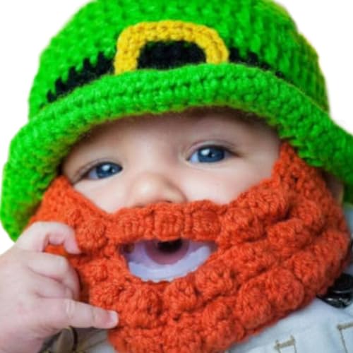 Lerpwige Strickmütze für StPatrick Day, flache Kappe, Kinderfeiertag, Kopfschmuck, irischer Nationalfeiertag, Festivalbedarf von Lerpwige