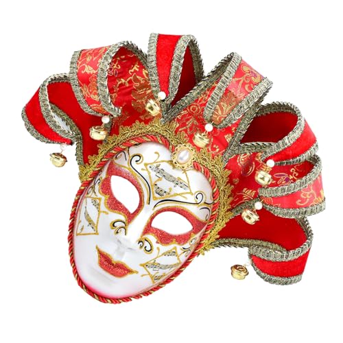 Lerpwige Vollgesichts Venezianer Narren Maske Maskerade Maske Handbemalte Maske Cosplay Maske Wand Dekorative Kunst Sammlung Maske Geschenk von Lerpwige