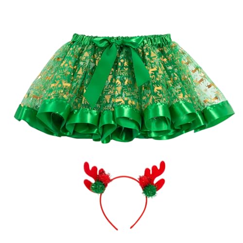 Lerpwige Weihnachten Rentier Stirnband Mit Tutus Rock Set Weihnachten Kostüm Zubehör Für Weihnachten Urlaub Party Cosplay Requisiten von Lerpwige