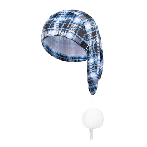 Lerpwige Weihnachts Kopfbedeckung Verdickte Plaids Die Feiertage Outfits Cosplay Weihnachtsmütze von Lerpwige