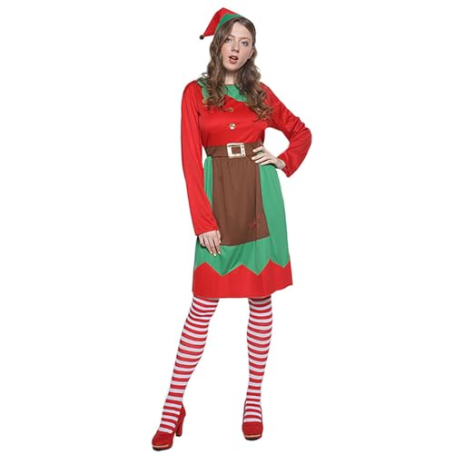 Lerpwige Weihnachtskostüm Top Hose/Kleid Mütze Weihnachtskostüm Outfit Jungen Mädchen von Lerpwige