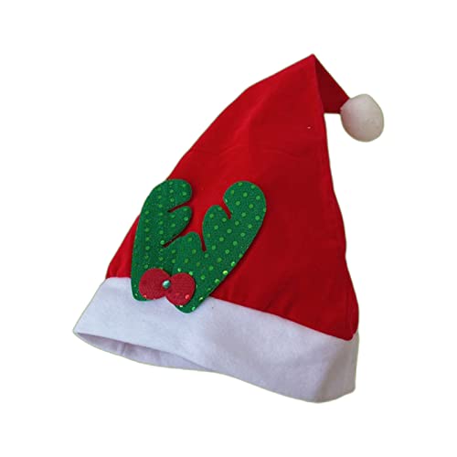 Lerpwige Weihnachtsmütze mit Cartoon-Motiv für Erwachsene, warme Plüsch-Weihnachtsmütze für Erwachsene und Kinder von Lerpwige