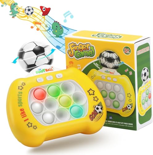 Quick Push Game Fidget Toys Pro für Kinder & Erwachsene, Pop Bubble Handheld-Spiel, schnelle Puzzle-Spielmaschine, Push-Bubble-Stress-Spielzeug, Geschenk für Jungen, Mädchen, Teenager (Football) von Lesipee