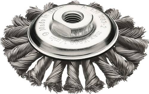 Lessmann Kegelbürste D.115mm M14 Drahtstärke 0,5mm Stahldraht 12mm 15000min 472.257.WZ 1St. von Lessmann