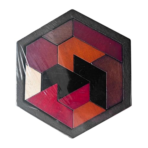 Lesunbak Tangram Puzzle – Denksport-Puzzle-Set, geometrische Form, Musterblöcke, pädagogisches Geschenk für Jungen und Mädchen von Lesunbak