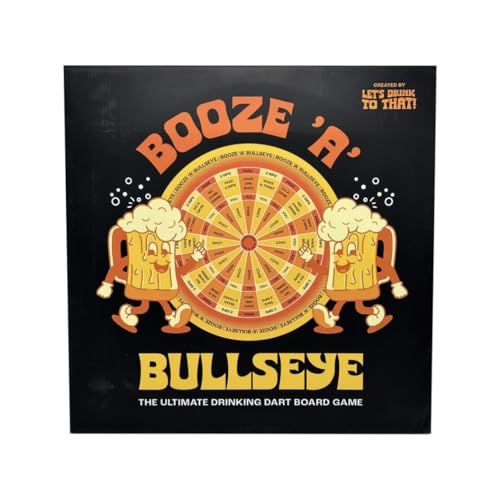 Let's Drink To That - Trink-Dartscheibe 'Booze 'A' Bullseye' | Lustiges Geschenk | Uni Freshers House Party Essential | Magnetische Dartscheibe | Trinkspiel von Let's Drink To That