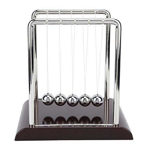 LetCart Newton Pendel, Klassisches Newton Kugelstoßpendel, Quadratische Form Balance Pendel Ball Spielzeug Home Office Schreibtisch Tisch Ornament Geschenk (L) von LetCart