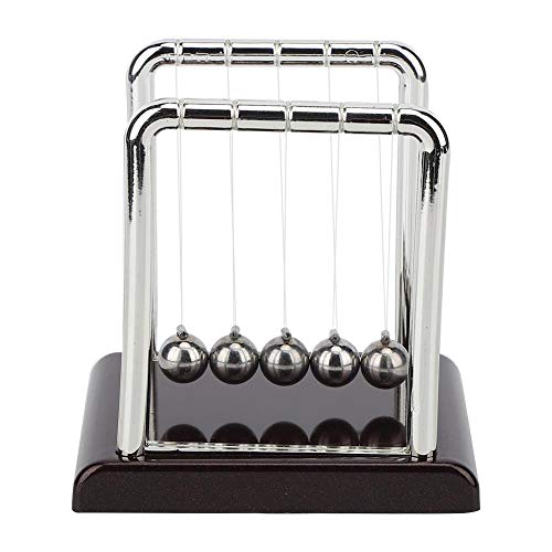 LetCart Newton Pendel, Klassisches Newton Kugelstoßpendel, Quadratische Form Balance Pendel Ball Spielzeug Home Office Schreibtisch Tisch Ornament Geschenk (S) von LetCart