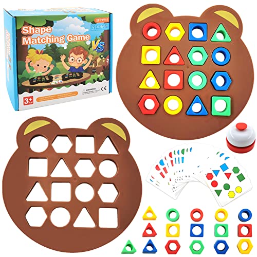 Lets Joy Formanpassung Spiel farbsensorisches lernspielzeug, Farbsensorisches Lernspielzeug Set, Spielzeuge für Kinder zum Formenlernen, Form MatchingSpiel, Montessori Sensorisches Spielzeug von Lets Joy