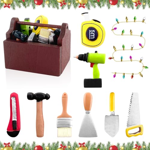 Lets Joy Miniatur Zubehör, 10 Stück Miniatur Werkzeugkasten, Puppenhaus Werkzeugkasten, Miniatur Wichtel Zubehör, Weihnachten Dekorative Ornamente Mini Puppenhaus Zubehör Werkzeugkasten Lets Joy Miniatur Zubehör, 10 Stück Miniatur Werkzeugkasten, Puppenhaus Werkzeugkasten, Miniatur Wichtel Zubehör, Weihnachten Dekorative Ornamente Mini Puppenhaus Zubehör Werkzeugkasten von Lets Joy