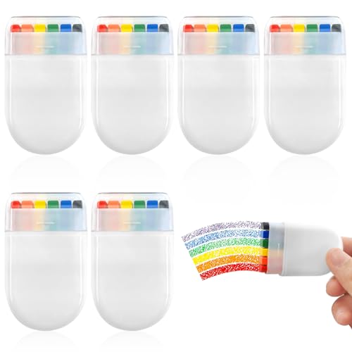 Lets Joy Regenbogen Schminkstift, 6 Stück Flagge Schminke Schminkstift, Schminkstifte für Gesicht Körpermalfarben, 6 Farben Regenbogen Schminke Gesichtsfarbe, Party, Paraden, Freien Aktivitäten von Lets Joy