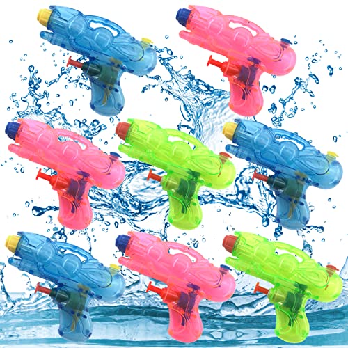 Lets Joy Wasserpistole Spielzeug für Kinder, 8 Stück Wasserspritzpistolen Klein, Wasserpistole Kinder Spritzpistole Wasser Set, Water Blaster Spielzeug für Sommer Outdoor Wasserspaß von Lets Joy