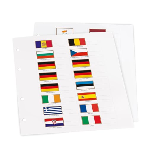 Leuchtturm 330344 Flaggen-Set für Numis Euro-Album, 2 Seiten von Leuchtturm