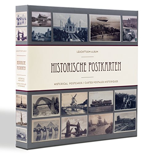 Leuchtturm 348003 Sammel-Album - Postkartenalbum für 600 historische Postkarten mit 50 eingebundenen Klarsichthüllen von Leuchtturm