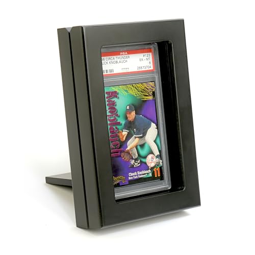 Leuchtturm 368024 Volterra Rahmen für PSA gegradete Sammelkarte, 12 x 17,5 x 3,3 cm, Display-Aufsteller mit Glas, schwarz von Leuchtturm