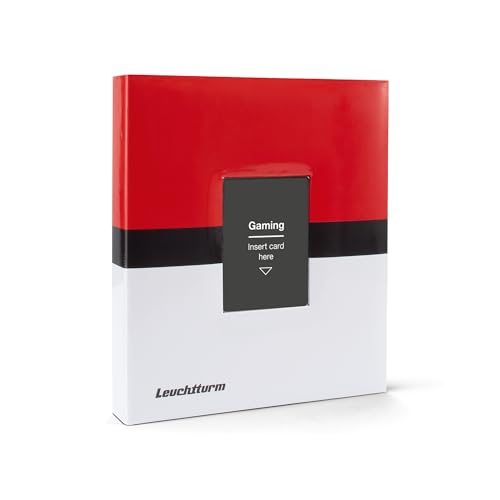 Leuchtturm 368642 TCG Album Pro Small - mit 20 Hüllen für 160 Sammelkarten wie Pokémon oder Digimon, Hardcover rot-weiß von Leuchtturm