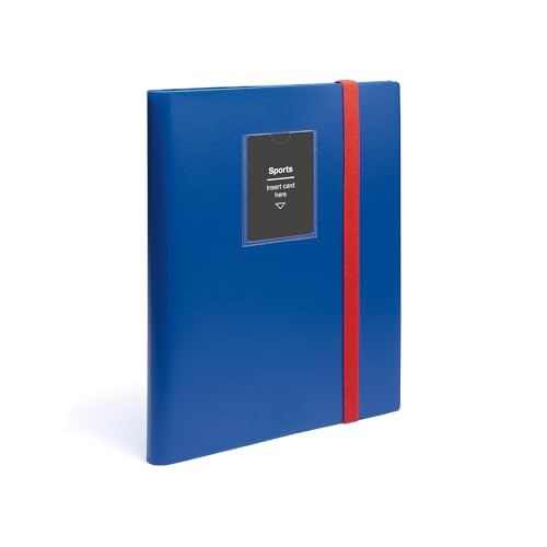 Leuchtturm 369506 TCG Album Slim - mit 20 Hüllen für 360 Sport Trading Cards Sammelkarten - Softcover blau-rot von Leuchtturm