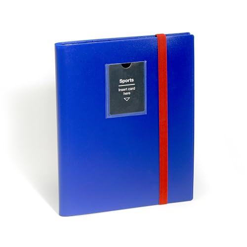 Leuchtturm 369506 TCG Album Slim - mit 20 Hüllen für 360 Sport Trading Cards Sammelkarten - Softcover blau-rot von Leuchtturm