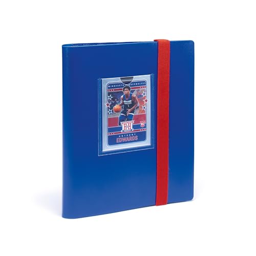 Leuchtturm 369509 TCG Album Slim Small - mit 20 Hüllen für 160 Sport Trading Cards Sammelkarten, Softcover blau-rot von Leuchtturm