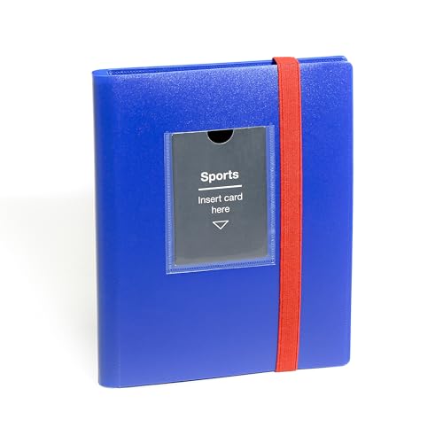Leuchtturm 369509 TCG Album Slim Small - mit 20 Hüllen für 160 Sport Trading Cards Sammelkarten, Softcover blau-rot von Leuchtturm