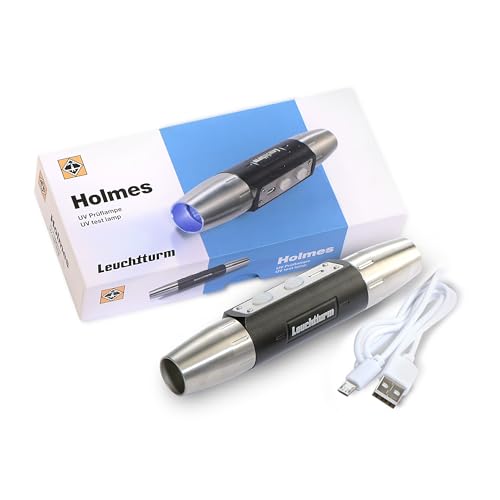 Leuchtturm 370112 UV-Lampe Holmes, aufladbar, inkl. Micro USB Kabel von Leuchtturm