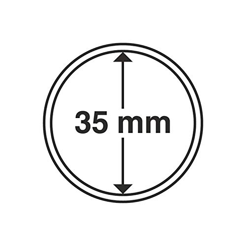 Leuchtturm Münzkapseln, 10 Stück, für Gold, Silber, Euro-Münzen, in Größen zwischen 14 und 62 mm erhältlich 35,0 mm von LEUCHTTURM1917