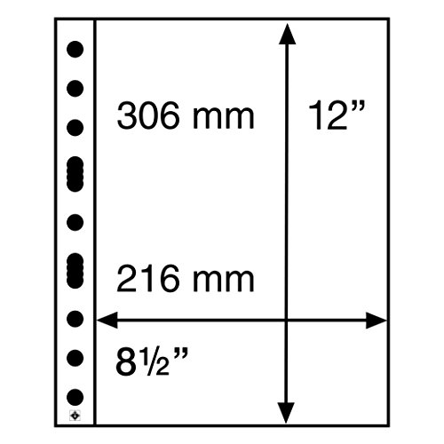 Leuchtturm Kunststoffhüllen SH 312, 1 Tasche, PP, klar, 50er Pack von Leuchtturm